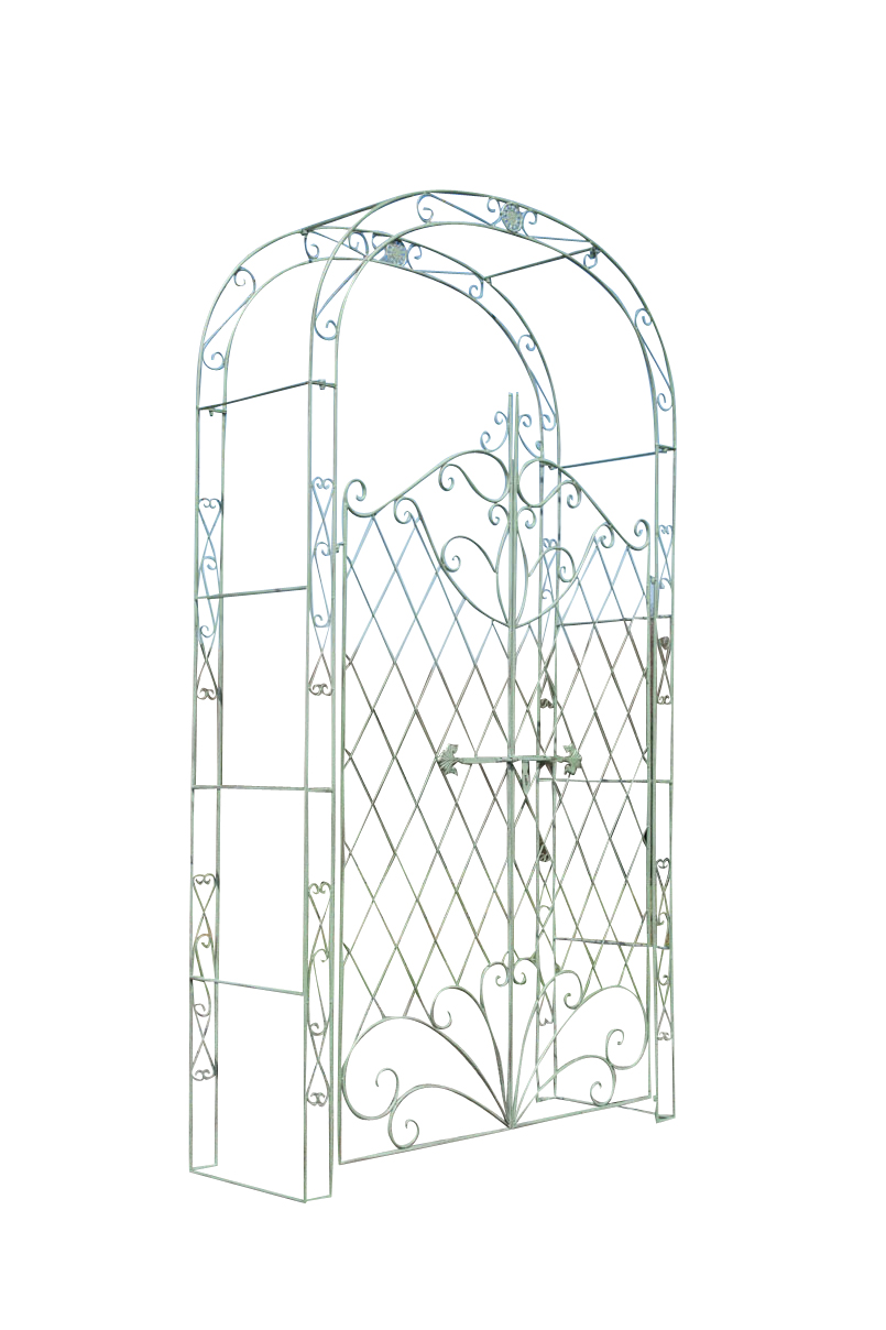 Arche à rosiers en fer Melissa avec porte