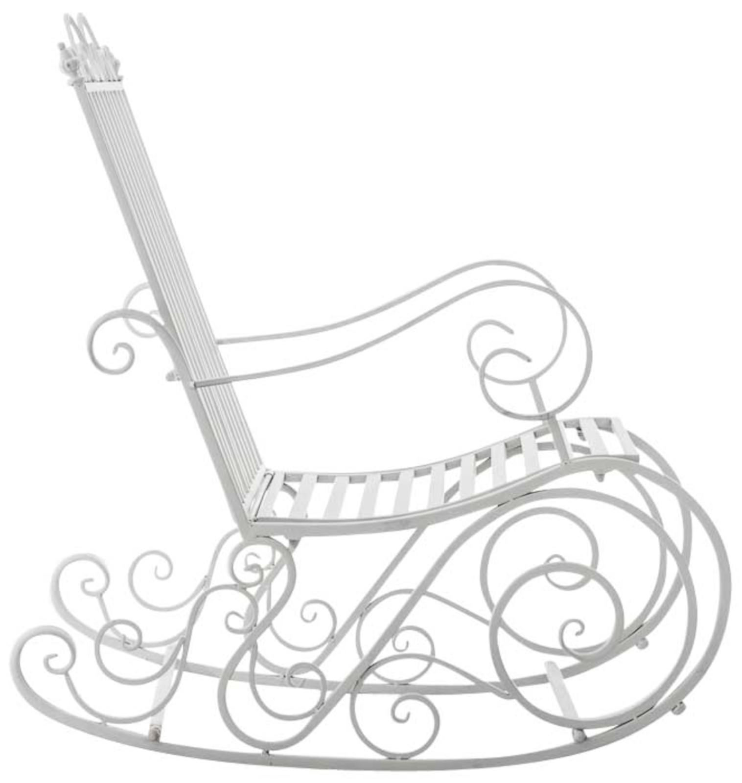 Lot de 2 Fauteuils à bascule d'extérieur Smilla en fer forgé