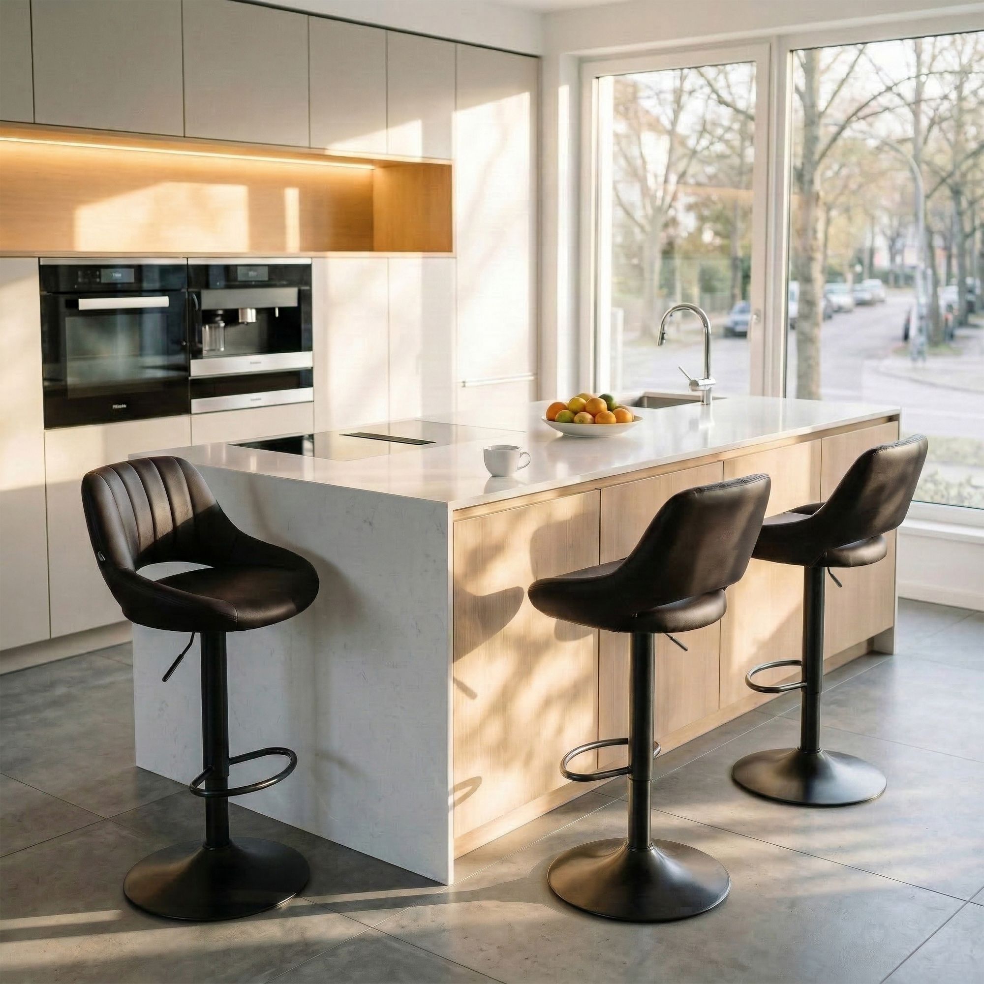 Tabouret de bar Milet en similicuir