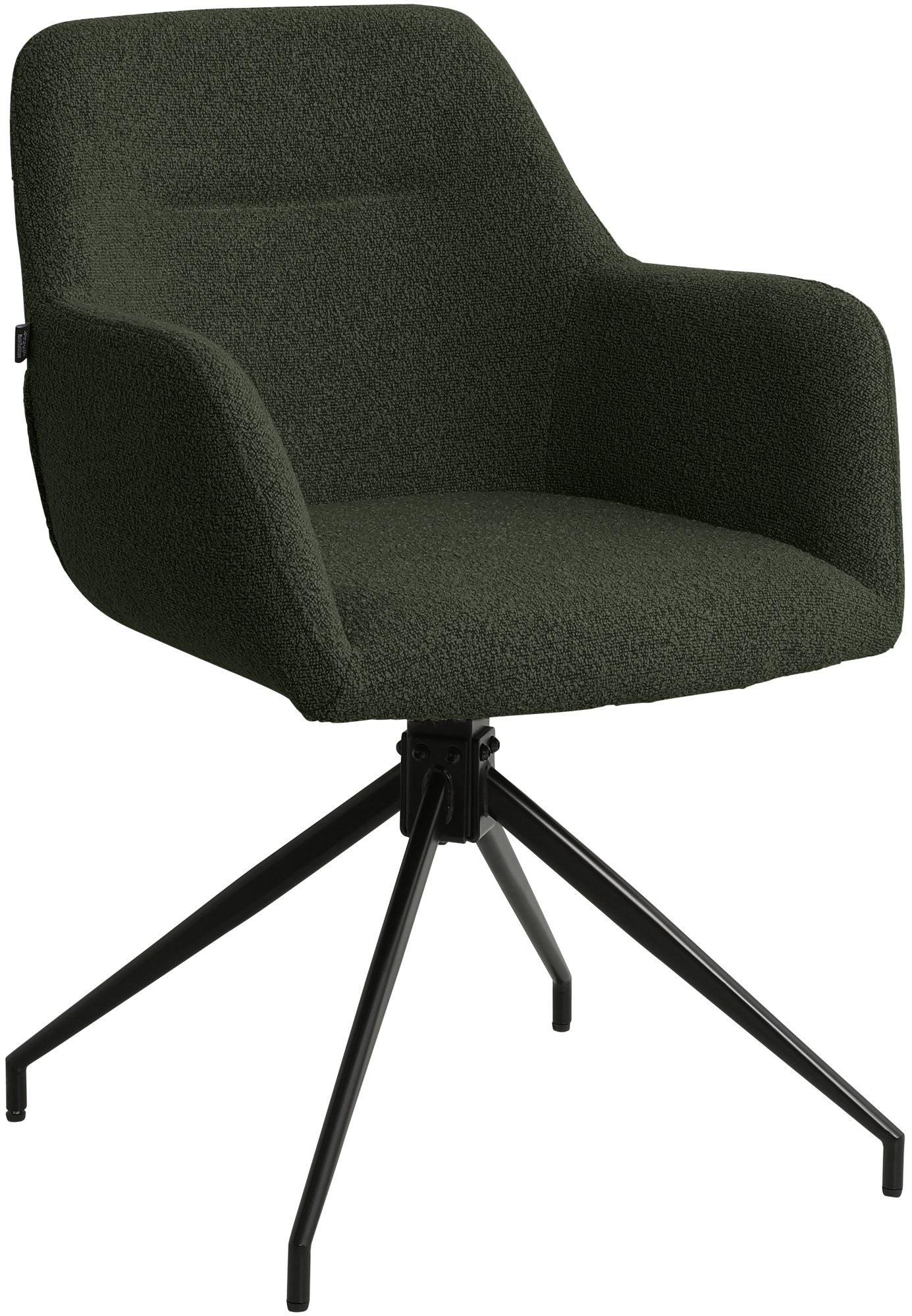 Chaise de salle a manger Merlinda en tissu teddy