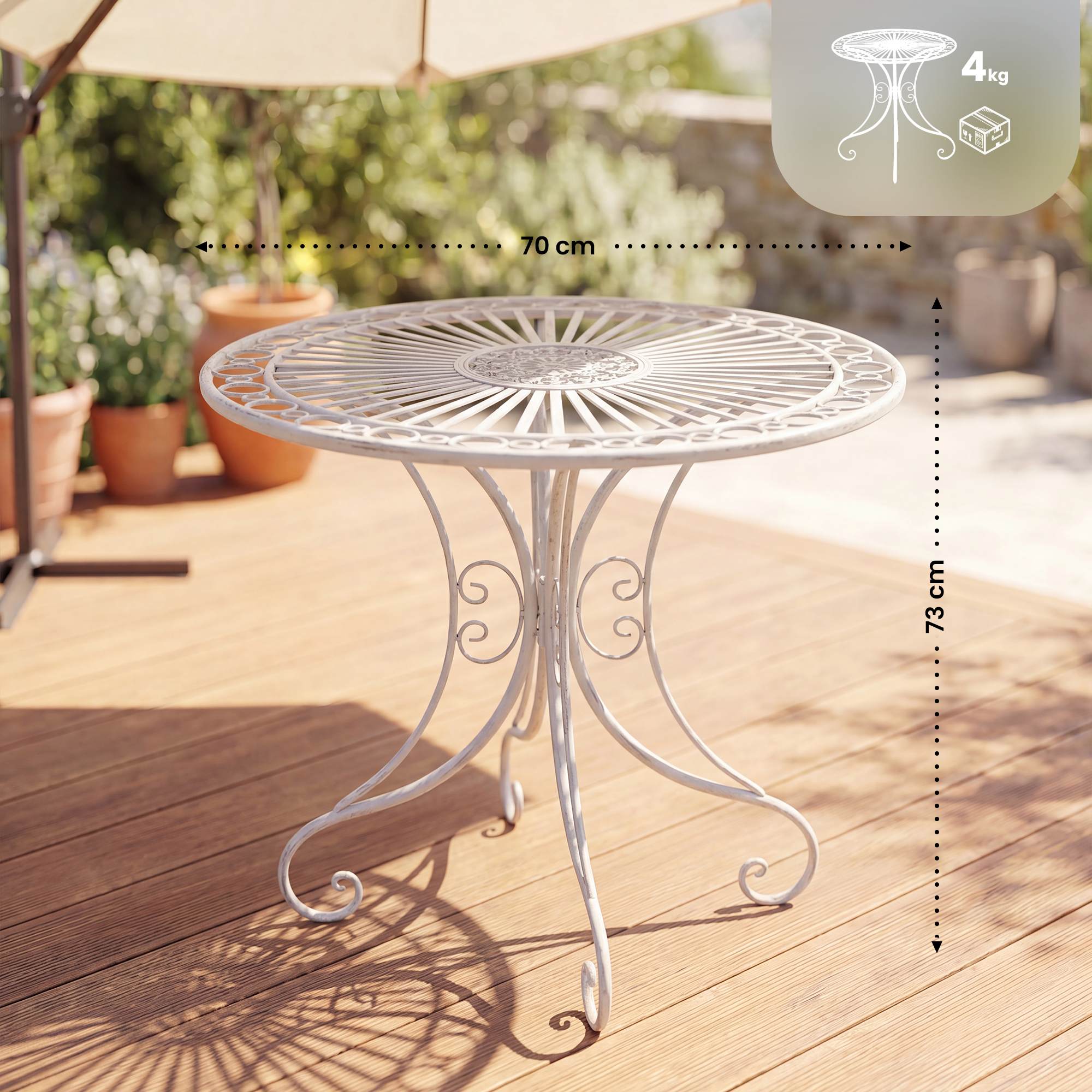 Ensemble de jardin Viro avec 2 chaises
