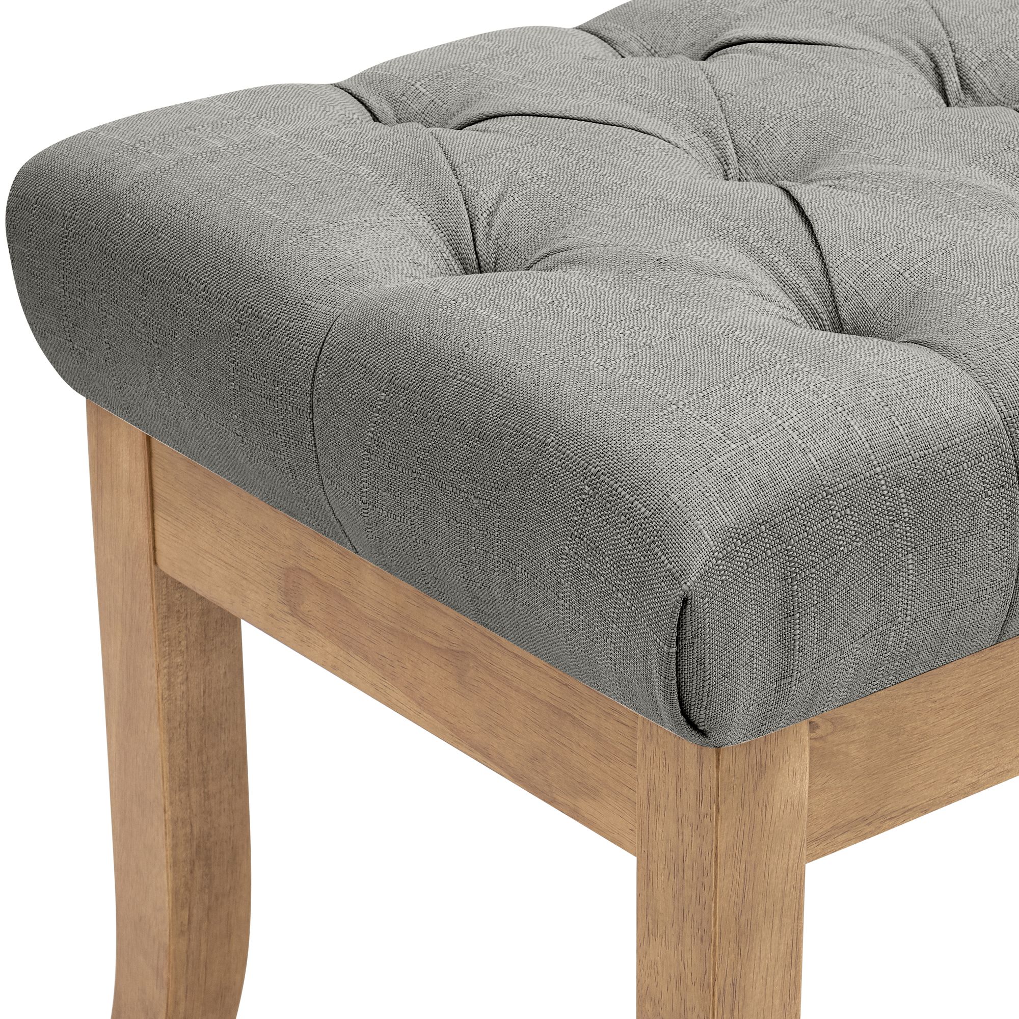 Banquette Ramses en tissu avec piètement en bois clair