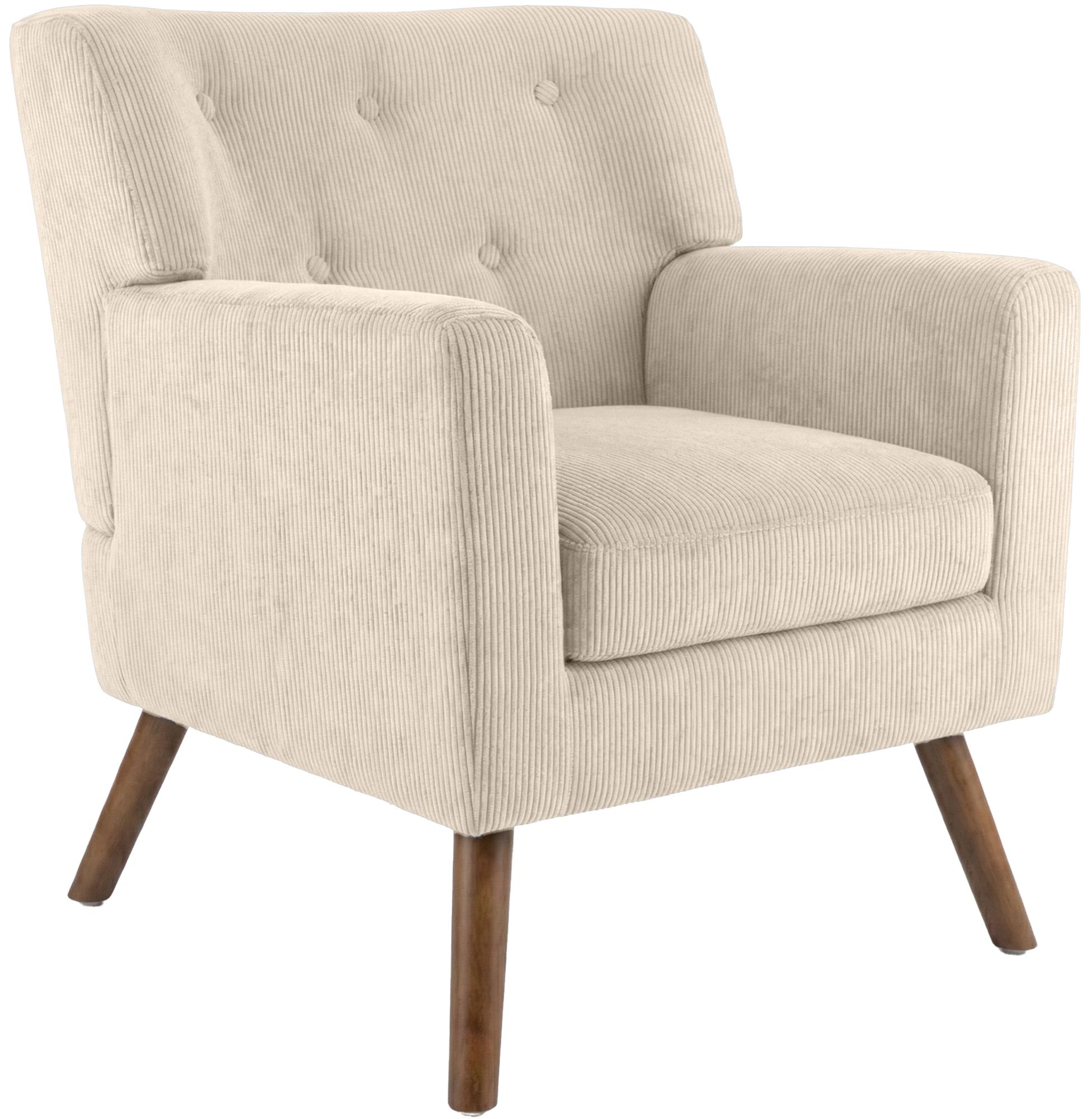 Fauteuil Kioni en velours cotele