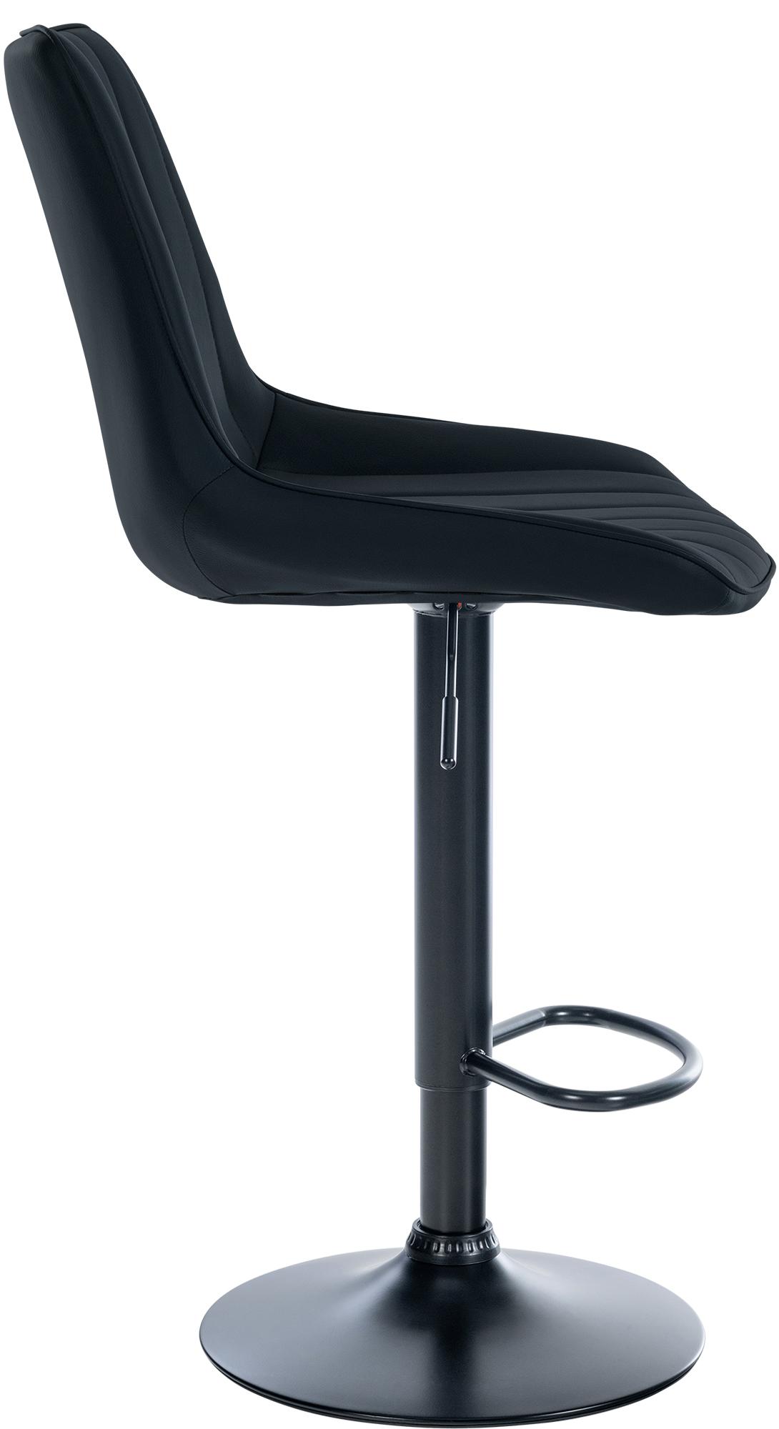 Tabouret de bar Toni en Similicuir Pied en Métal réglable pivotant