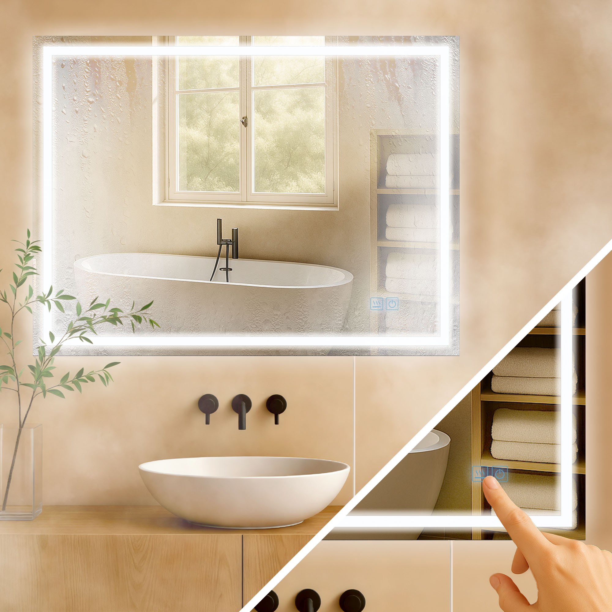 Miroir de salle de bain Jaffrey