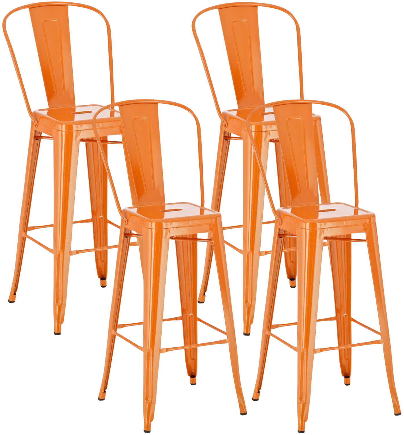 Lot de 4 tabourets de bar Design Aiden