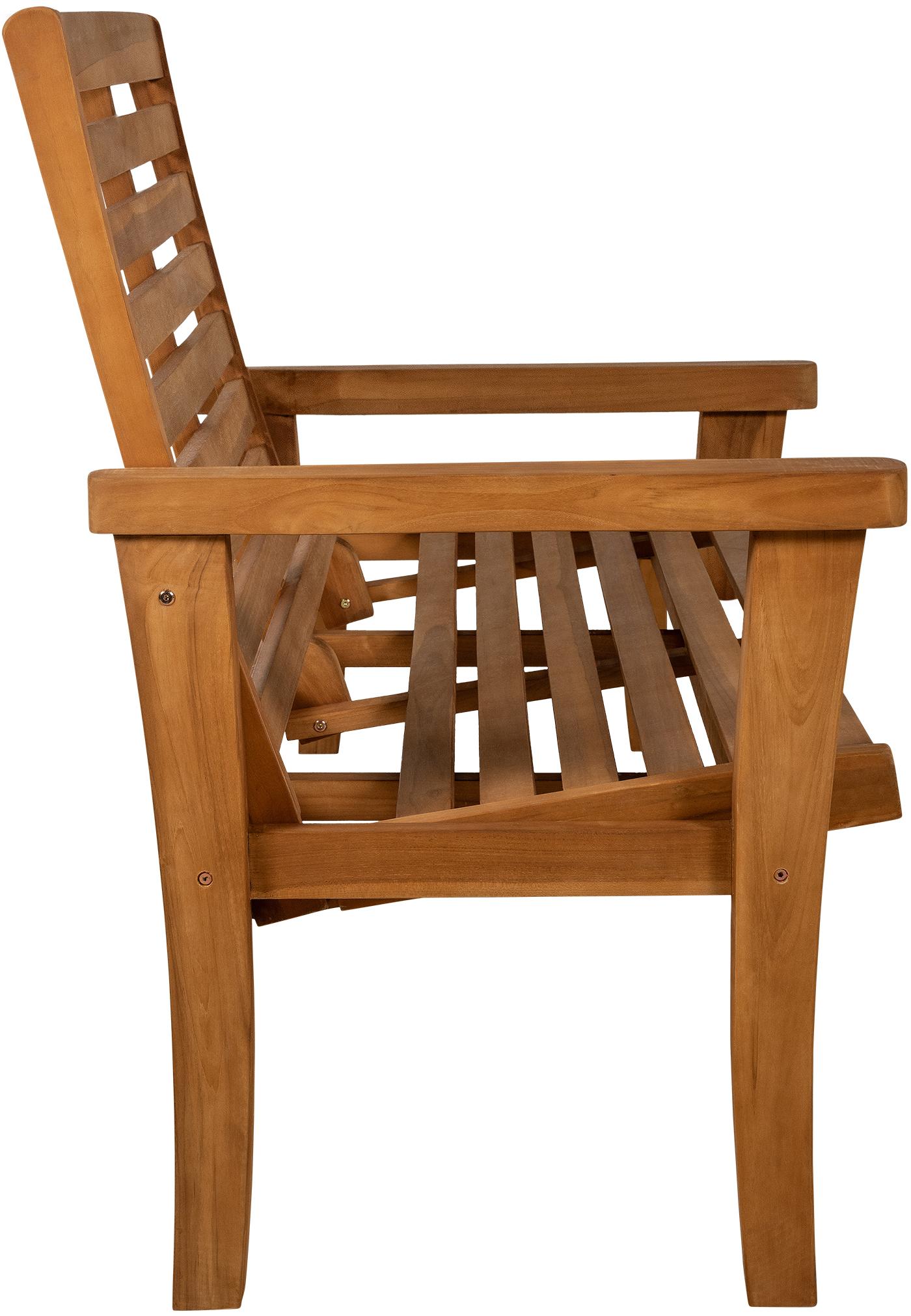 Banc en teck Nicosia avec dossier inclinable