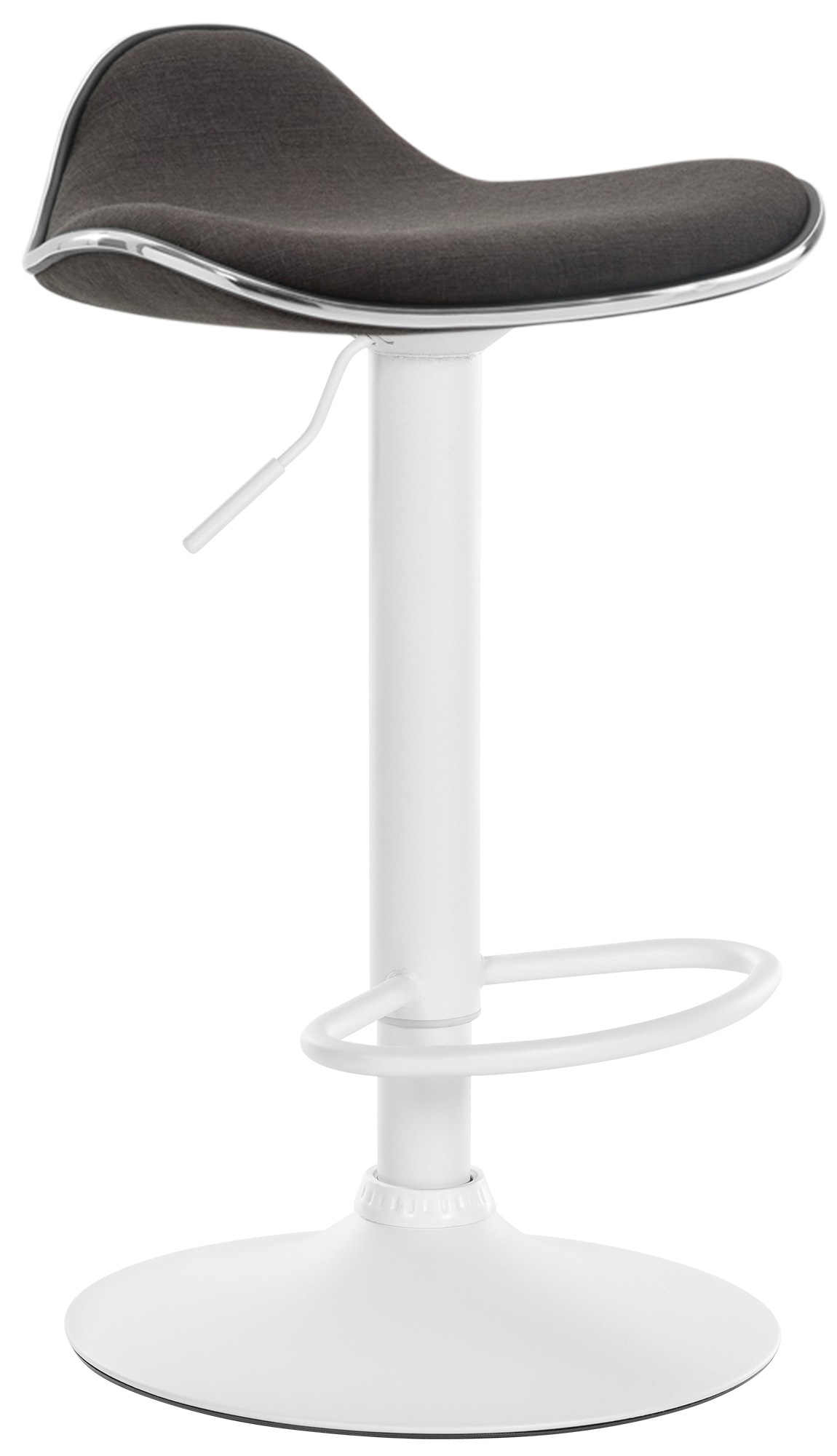 Tabouret de bar Shanghai tissu avec pied en métal