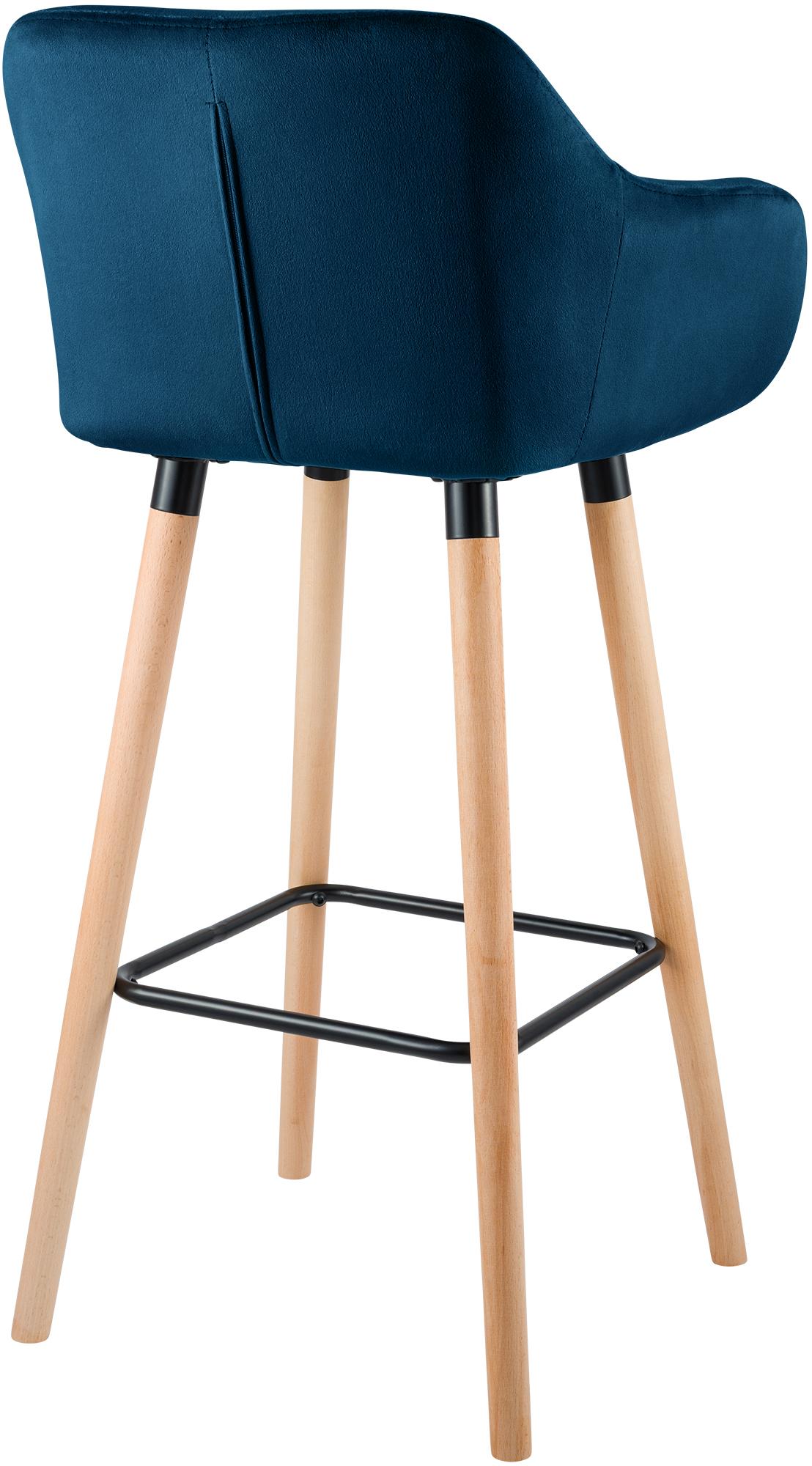 Lot de 2 tabourets de bar Grant en velours